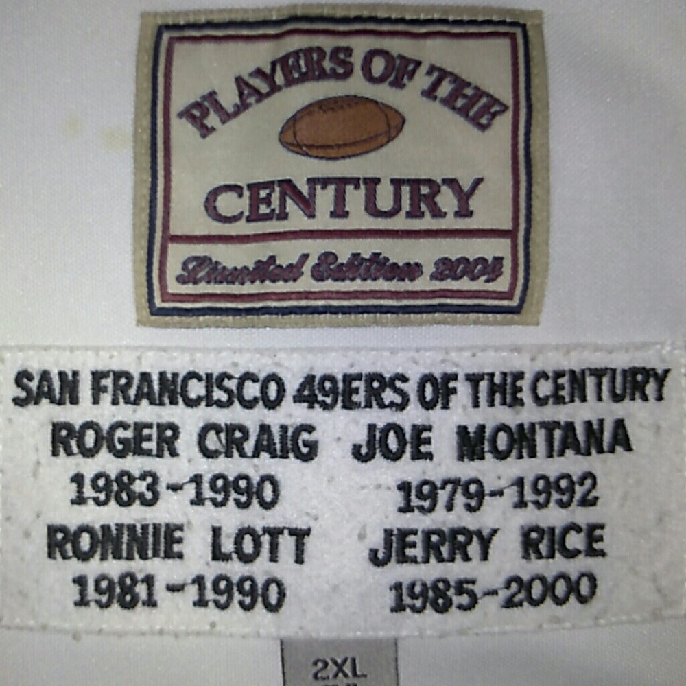 Authentic 49ers Of The Century Jersey